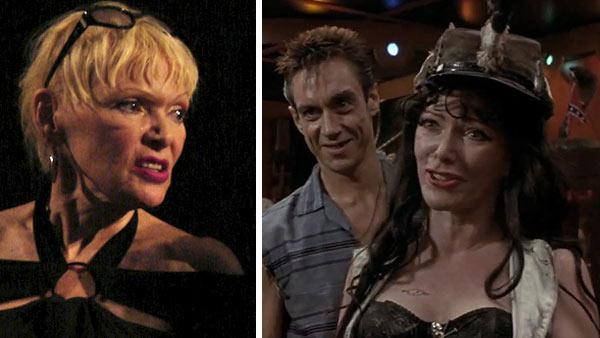 Right: Susan Tyrrell appears at a panel discussion of Forbidden Zone at the Egyptian Theatre in Los Angeles on July 30, 2008. / Left: Susan Tyrrell and Iggy Pop appear in a scene from the 1990 movie Cry-Baby. - Provided courtesy of flickr.com/photos/otterfreak/ / Universal Pictures Right: Susan Tyrrell appears at a panel discussion of Forbidden Zone at the Egyptian Theatre in Los Angeles on July 30, 2008. / Left: Susan Tyrrell and Iggy Pop appear in a scene from the 1990 movie Cry-Baby. - Provided courtesy of flickr.com/photos/otterfreak/ / Universal Pictures