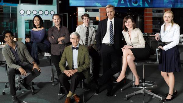 Dev Patel, Olivia Munn, Thomas Sadoski, Sam Waterston, John Gallagher Jr., Jeff Daniels, Emily Mortimer and Alison Pill appear in a still from the HBO series, The Newsroom. - Provided courtesy of HBO / Brigitte Lacombe Dev Patel, Olivia Munn, Thomas Sadoski, Sam Waterston, John Gallagher Jr., Jeff Daniels, Emily Mortimer and Alison Pill appear in a still from the HBO series, The Newsroom. - Provided courtesy of HBO / Brigitte Lacombe