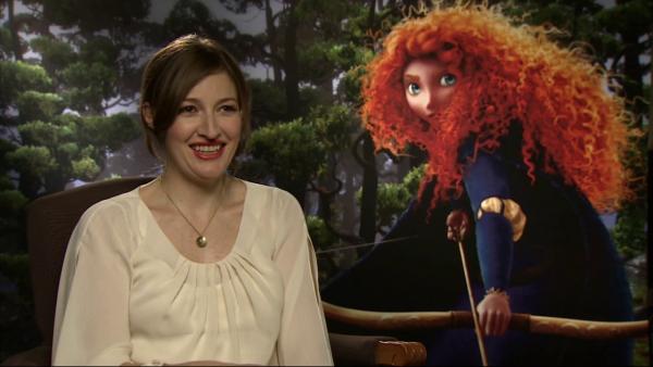 Scottish actress Kelly Macdonald played Merida in Disney-Pixar's animated movie 'Brave.' She is pictured talking to OnTheRedCarpet.com at a junket for the film in June 2012.
