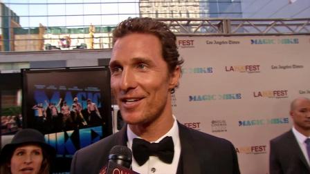 Matthew McConaughey talks to OnTheRedCarpet.com at the Hollywood premiere of Magic Mike on June 24, 2012.