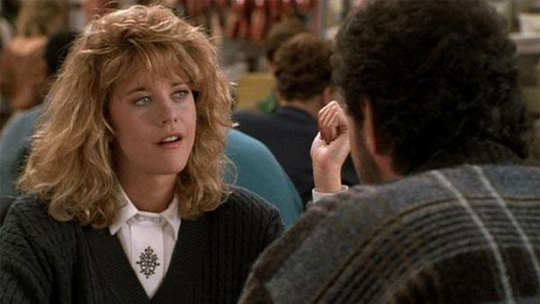 Meg Ryan and Billy Crystal appear in the iconic deli scene in the 1989 movie 'When Harry Met Sally...'