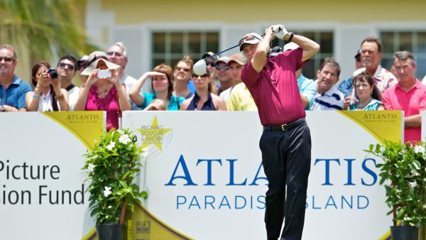 Michael Douglas plays golf at the 2012 Michael Douglas & Friends Celebrity Golf Tournament, which took place between May 25 and May 27, 2012. The event is set to air on the Golf Channel on July 7, 2012.