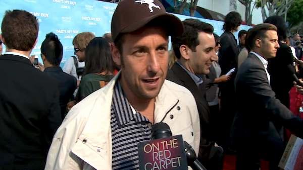 Adam Sandler talks to OnTheRedCarpet.com at the premiere of 'That's My Boy' on June 4, 2012.
