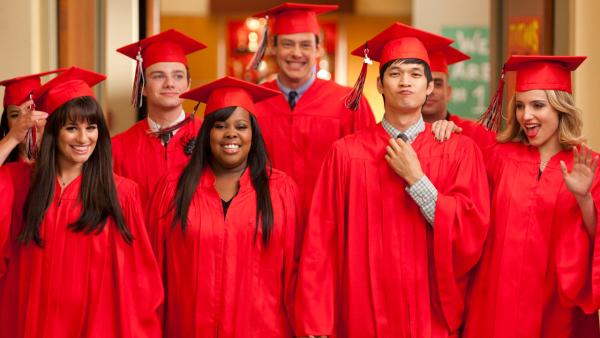 Naya Rivera, Lea Michele, Chris Colfer, Amber Riley, Cory Monteith, Harry Shum Jr., Mark Salling and Dianna Agron appear in a promotional photo for the Glee season 3 finale which aired on May 23, 2012. - Provided courtesy of Adam Rose/FOX Naya Rivera, Lea Michele, Chris Colfer, Amber Riley, Cory Monteith, Harry Shum Jr., Mark Salling and Dianna Agron appear in a promotional photo for the Glee season 3 finale which aired on May 23, 2012. - Provided courtesy of Adam Rose/FOX