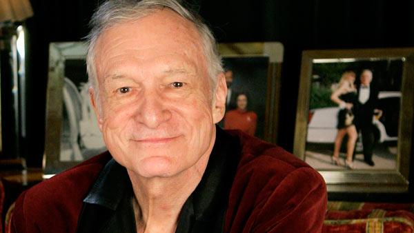 Hugh Hefner photographed at the Playboy Mansion in the Holmby Hills area of Los Angeles in this Friday, April 7, 2006 file photo.