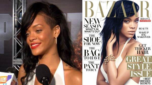 Rihanna talks to OnTheRedCarpet.com at the premiere of Battleship on May 10, 2012.Rihanna talks to OnTheRedCarpet.com at the premiere of Battleship on May 10, 2012. / Rihanna appears on the cover of Harpers Bazaar for their August 2012 edition. - Provided courtesy of OTRC / OTRC / Harpers Bazaar Rihanna talks to OnTheRedCarpet.com at the premiere of Battleship on May 10, 2012.Rihanna talks to OnTheRedCarpet.com at the premiere of Battleship on May 10, 2012. / Rihanna appears on the cover of Harpers Bazaar for their August 2012 edition. - Provided courtesy of OTRC / OTRC / Harpers Bazaar
