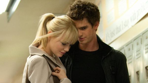 Andrew Garfield and Emma Stone appear in a scene from the 2012 film The Amazing Spider-Man. - Provided courtesy of Columbia Pictures Andrew Garfield and Emma Stone appear in a scene from the 2012 film The Amazing Spider-Man. - Provided courtesy of Columbia Pictures