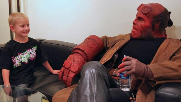 Ron Perlman and Make-A-Wish Foundation participant Zachary appear in a photo posted on Spectral Motions official Facebook page on July 6, 2012. - Provided courtesy of Facebook.com/pages/Spectral-Motion Ron Perlman and Make-A-Wish Foundation participant Zachary appear in a photo posted on Spectral Motions official Facebook page on July 6, 2012. - Provided courtesy of Facebook.com/pages/Spectral-Motion