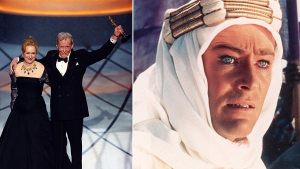 Peter OToole poses with actress Meryl Streep on stage after receiving his Oscar during the 75th Anniversary Academy Awards on Sunday, March 23, 2003. / Peter OToole and Omar Sharif (not pictured) appear in the 1962 film Lawrence of Arabia. - Provided courtesy of AMPAS / Columbia Pictures Peter OToole poses with actress Meryl Streep on stage after receiving his Oscar during the 75th Anniversary Academy Awards on Sunday, March 23, 2003. / Peter OToole and Omar Sharif (not pictured) appear in the 1962 film Lawrence of Arabia. - Provided courtesy of AMPAS / Columbia Pictures