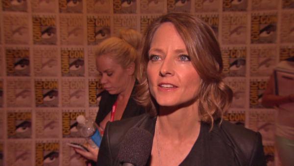 Jodie Foster talks about Elysium at San Diego Comic-Con on July 13, 2012. - Provided courtesy of Columbia Pictures Jodie Foster talks about Elysium at San Diego Comic-Con on July 13, 2012. - Provided courtesy of Columbia Pictures