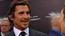 Christian Bale talks to reporters at the New York premiere of The Dark Knight Rises on July 16, 2012. - Provided courtesy of AP