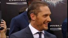 Tom Hardy talks to reporters at the New York premiere of The Dark Knight Rises on July 16, 2012. - Provided courtesy of AP