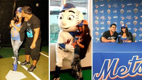 Snooki appears at a Mets game at Citi Field in New York with fiance Jionni LaValle on July 23, 2012. (left and right) / Snooki appears with Mr. Met at the New York Mets stadium, Citi Field, in New York on July 23, 2012. (center) - Provided courtesy of twitter.com/snooki/ pic.twitter.com/STmFomdf / pic.twitter.com/MJwe6vfy / pic.twitter.com/8Kcg1tqh Snooki appears at a Mets game at Citi Field in New York with fiance Jionni LaValle on July 23, 2012. (left and right) / Snooki appears with Mr. Met at the New York Mets stadium, Citi Field, in New York on July 23, 2012. (center) - Provided courtesy of twitter.com/snooki/ pic.twitter.com/STmFomdf / pic.twitter.com/MJwe6vfy / pic.twitter.com/8Kcg1tqh