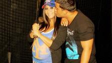 Snooki appears at a Mets game at Citi Field in New York with fiance Jionni LaValle on July 23, 2012. - Provided courtesy of twitter.com/snooki / pic.twitter.com/STmFomdf