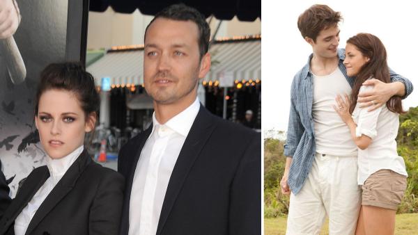 Actress Kristen Stewart and director Rupert Sanders attend the 'Snow White and the Huntsman' screening on Tuesday, May 29, 2012 in Los Angeles. / Kristen Stewart and Robert Pattinson appear in a scene from 'The Twilight Saga: Breaking Dawn - Part 1.'