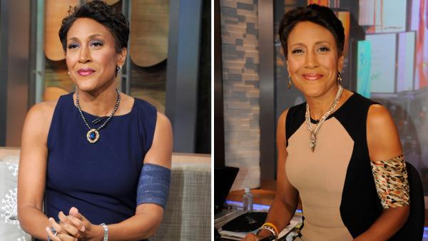 Robin Roberts appears on Good Morning America on July 18, 2012 and July 25, 2012, wearing an armband. - Provided courtesy of ABC / Ida Mae Astute Robin Roberts appears on Good Morning America on July 18, 2012 and July 25, 2012, wearing an armband. - Provided courtesy of ABC / Ida Mae Astute
