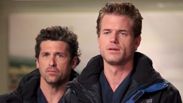 Eric Dane and Patrick Dempsey appear in a 2012 episode of Greys Anatomy. - Provided courtesy of ABC/RICHARD CARTWRIGHT Eric Dane and Patrick Dempsey appear in a 2012 episode of Greys Anatomy. - Provided courtesy of ABC/RICHARD CARTWRIGHT