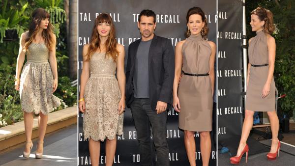 Actors Jessica Biel, left, Colin Farrell, and Kate Beckinsale attend the Total Recall photo call on Saturday, July 28, 2012, in Los Angeles. - Provided courtesy of John Shearer/Invision/AP Actors Jessica Biel, left, Colin Farrell, and Kate Beckinsale attend the Total Recall photo call on Saturday, July 28, 2012, in Los Angeles. - Provided courtesy of John Shearer/Invision/AP