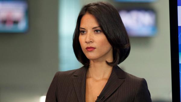 Olivia Munn appears in a scene from a 2012 episode of The Newsroom. - Provided courtesy of HBO Olivia Munn appears in a scene from a 2012 episode of The Newsroom. - Provided courtesy of HBO