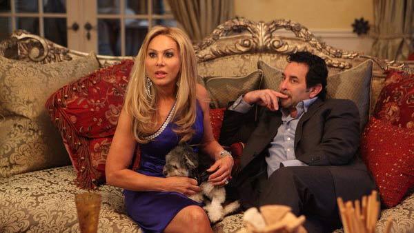 Adrienne Maloof and Paul Nassif appear in a still from 'The Real Housewives of Beverly Hills.'