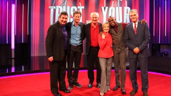 L-R: Craig Cackowski, Jonathan Magnum, Colin Mochrie, Florence Henderson, Wayne Brady and Fred Willard appear in a promotional photo for the ABC improv comedy series Trust Us With Your Life. Henderson appeared in an episode that aired on July 24, 2012. - Provided courtesy of ABC / Nick Ray L-R: Craig Cackowski, Jonathan Magnum, Colin Mochrie, Florence Henderson, Wayne Brady and Fred Willard appear in a promotional photo for the ABC improv comedy series Trust Us With Your Life. Henderson appeared in an episode that aired on July 24, 2012. - Provided courtesy of ABC / Nick Ray