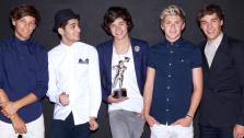 One Direction poses in a promotional photo for the 2012 MTV Video Music Awards. - Provided courtesy of MTV