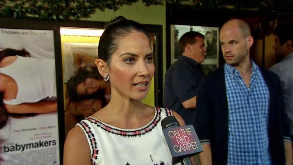 Olivia Munn talks to OnTheRedCarpet.com at the Los Angeles premiere of Babymakers on July 25, 2012. - Provided courtesy of OTRC Olivia Munn talks to OnTheRedCarpet.com at the Los Angeles premiere of Babymakers on July 25, 2012. - Provided courtesy of OTRC