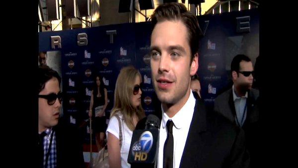 Sebastian Stan talks to OnTheRedCarpet.com at the Hollywood premiere of 'Captain America.'