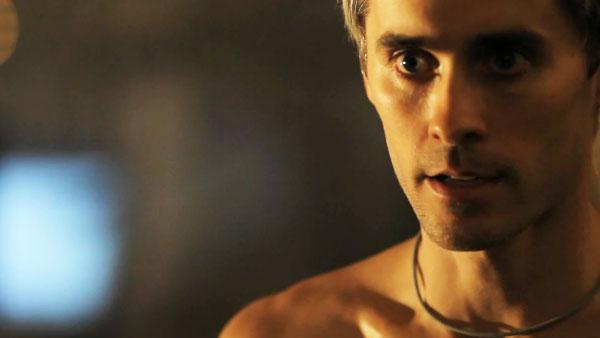 Jared Leto appears in a production still from the 30 Seconds to Mars video for 'Hurricane.'