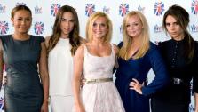 Victoria Beckham, Melanie Brown, Emma Bunton, Melanie Chisholm and Geri Halliwell appear at the Viva Forever announcement on June 26, 2012. - Provided courtesy of twitter.com/victoriabeckham/status/217629372255965184/photo/1