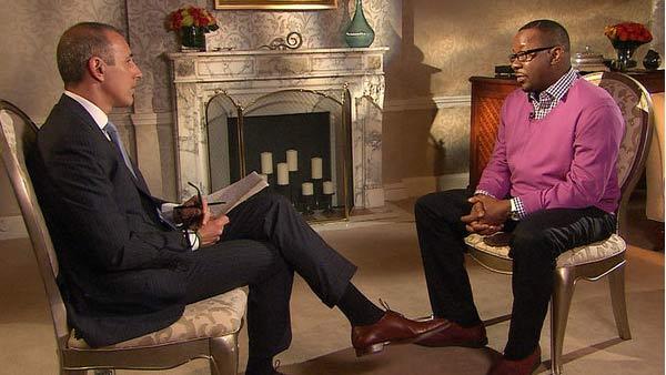 Matt Lauer and Bobby Brown appear in a still from a May 2012 episode of the 'Today' show.