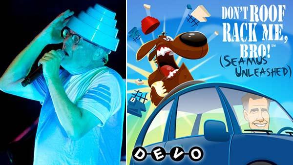 The band DEVO appears in a photo taken by Jeff Ball at the Denver County Fair on July 30, 2011. / The single art for DEVOs Dont Roof Rack Me, Bro! (Seamus Unleashed). - Provided courtesy of Jeff Ball / Facebook.com/ClubDEVO / Devo Inc. The band DEVO appears in a photo taken by Jeff Ball at the Denver County Fair on July 30, 2011. / The single art for DEVOs Dont Roof Rack Me, Bro! (Seamus Unleashed). - Provided courtesy of Jeff Ball / Facebook.com/ClubDEVO / Devo Inc.