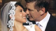Alec Baldwin and Hilaria Thomas appear in a photo from their July 1 wedding, posted on the actors Twitter page on August 16, 2012. - Provided courtesy of pic.twitter.com/1hTvt6cV