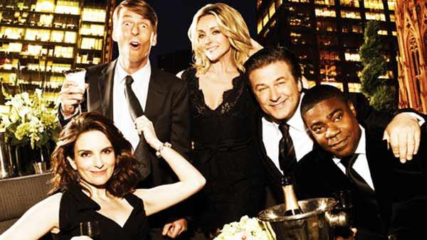 Tracy Morgan, Tina Fey, Alec Baldwin, Jane Krakowski and Jack McBrayer appear in a promotional photo for '30 Rock.'