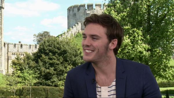Sam Claflin talks to OnTheRedCarpet.com at a press junket for Snow White and the Huntsman outside of Arundel Castle in West Sussex in the United Kingdom in May 2012. - Provided courtesy of OTRC Sam Claflin talks to OnTheRedCarpet.com at a press junket for Snow White and the Huntsman outside of Arundel Castle in West Sussex in the United Kingdom in May 2012. - Provided courtesy of OTRC