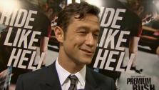 Joseph Gordon-Levitt talks to reporters at the August 22 premiere of Premium Rush. - Provided courtesy of AP