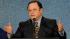 Jason Alexander addresses the crowd before an...