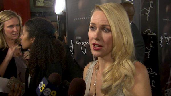 Naomi Watts talked to OnTheRedCarpet.com host Chris Balish at the premiere of 'J. Edgar' in Los Angeles on Nov. 3, 2011.