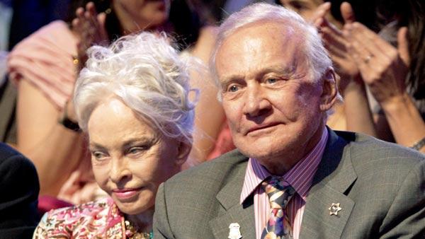 Buzz Aldrin and his wife Lois Driggs Aldrin appear at a May 2, 2011 taping of 'Dancing With The Stars'.