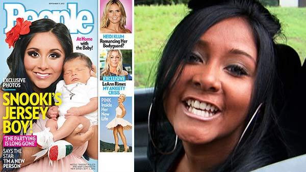 Snooki appears with her baby on the cover of People magazines Sept. 17, 2012 issue. / Snooki is seen in a vehicle, on her way to meet her fellow Jersey Shore cast members on episode 1 of the show, which aired in December 2009. - Provided courtesy of People / Time Inc. / MTV / Viacom Snooki appears with her baby on the cover of People magazines Sept. 17, 2012 issue. / Snooki is seen in a vehicle, on her way to meet her fellow Jersey Shore cast members on episode 1 of the show, which aired in December 2009. - Provided courtesy of People / Time Inc. / MTV / Viacom