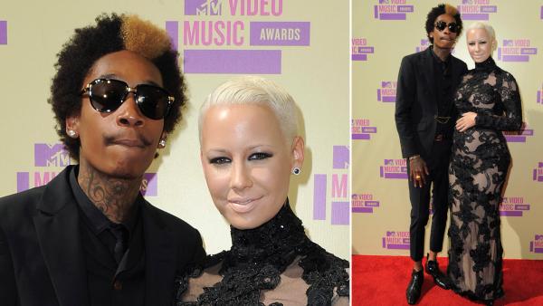 Wiz Khalifa and Amber Rose, who is pregnant with their first child, arrive at the MTV Video Music Awards on Thursday, Sept. 6, 2012, in Los Angeles. - Provided courtesy of AP / Jordan Strauss Wiz Khalifa and Amber Rose, who is pregnant with their first child, arrive at the MTV Video Music Awards on Thursday, Sept. 6, 2012, in Los Angeles. - Provided courtesy of AP / Jordan Strauss