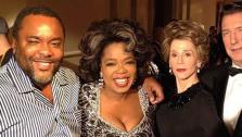 Oprah Winfrey posted this photo of herself with Lee Daniels (left), Jane Fonda as Nancy Reagan and Alan Rickman as Ronald Reagan (right) on her Instagram page on Sept. 10, 2012. - Provided courtesy of instagram.com/p/Pakt0YSS9A/ twitter.com/oprah