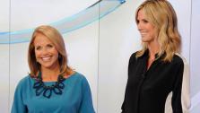 Heidi Klum appears with Katie Couric during her appearance on Katie which aired on September 12, 2012. - Provided courtesy of Katie