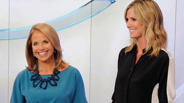 Heidi Klum appears with Katie Couric during her appearance on Katie which aired on September 12, 2012. - Provided courtesy of Katie Heidi Klum appears with Katie Couric during her appearance on Katie which aired on September 12, 2012. - Provided courtesy of Katie