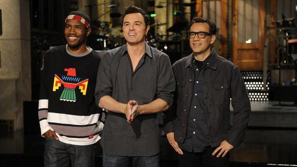 Seth MacFarlane and Kenan Thompson appear in a promotional photo for Saturday Night Live in September 2012. - Provided courtesy of NBC Seth MacFarlane and Kenan Thompson appear in a promotional photo for Saturday Night Live in September 2012. - Provided courtesy of NBC