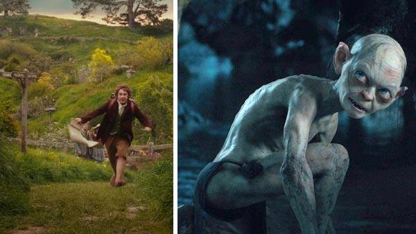 Martin Freeman appears as Bilbo Baggins alongside Gollum in New Line Cinemas and MGMs fantasy adventure the Hobbit: An Unexpected Journey, a 2012 Warner Bros. Pictures release. - Provided courtesy of Warner Bros. Pictures