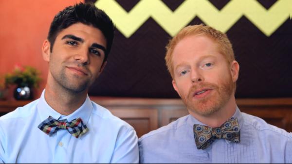 Jesse Tyler Ferguson and his fiance Justin Mikita appear in a still from their Tie the Knot foundation video. - Provided courtesy of TieTheKnot.Org / YouTube Jesse Tyler Ferguson and his fiance Justin Mikita appear in a still from their Tie the Knot foundation video. - Provided courtesy of TieTheKnot.Org / YouTube