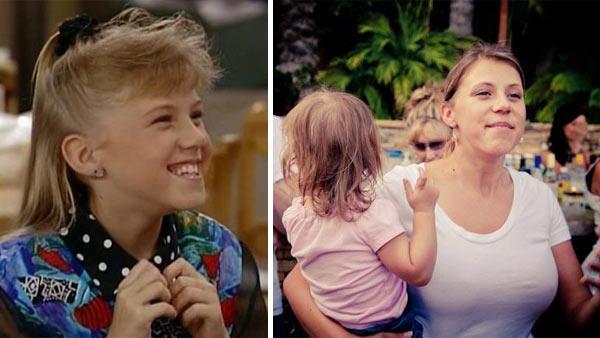 Jodie Sweetin appears in a scene from the TV show 'Full House.' / Candace Cameron Bure and Andrea Barber are pictured at the 'Full House' 25th anniversary reunion, as seen in this photo Stamos posted on his Facebook page on Sept. 22, 2012.)
