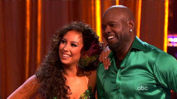 Emmitt Smith and Cheryl Burke appear in a still from 'Dancing With The Stars: All-Stars' on September 24, 2012.