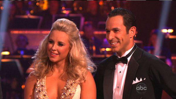 Helio Castroneves and Chelsie Hightower appear in a still from 'Dancing With The Stars: All-Stars' on September 24, 2012.